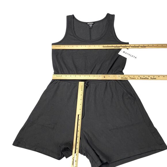 Athleta Balance Sleeveless Romper Black Womens Size Medium MSRP: $79 - Picture 8 of 16